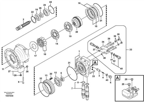 Versiegelnder Kit For EC300D VOE Bagger Swing Motor VOE14601385 14601385