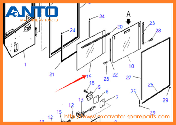 421-925-4711 4219254711 Glasfit KOMATSU Bagger WA380 WA430 WA450 WA470 WA480 WA500