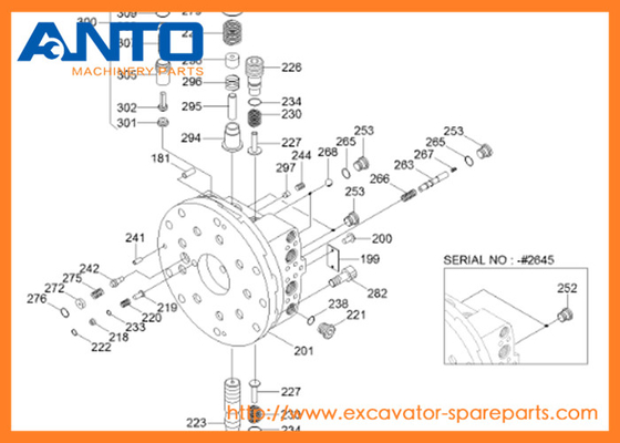 XKAH-01077 HCE Siegel-Kit Hyundai Bagger Reisemotor Teile für R250LC7A R250LC-7