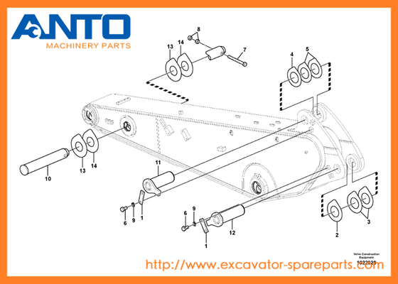 14547553 11210808 Shim-Bagger-Ersatzteile passend für EC200D EC210C EC220D EC235C