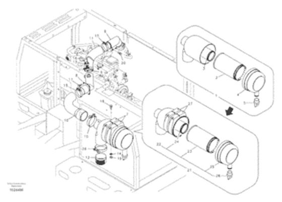 Einlass-System-Bagger-Ersatzteile des Schlauch-VOE14518258 für VOE EC160B EC180B EC210B