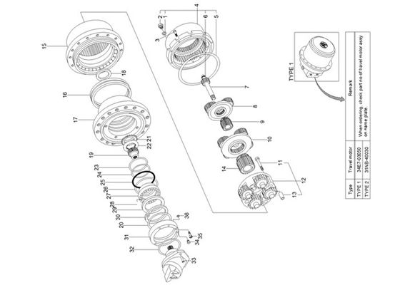 VOE14604652  Bagger Parts VOE EC460B der Schrauben-ZTAJ-00013