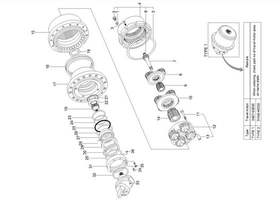 Sun Gear ZTAJ-00009 Travel Gearbox For Hyundai Excavator R480LC9