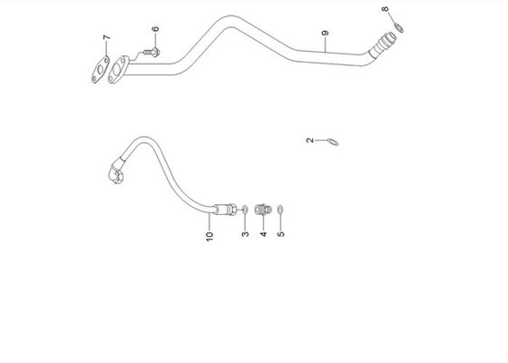 Öl-Abfluss-Verbindung Turbocharge-Klempnerarbeit Hyundais R210LC9 3975077