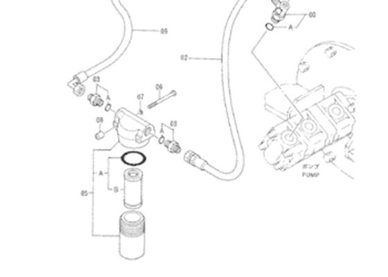 Sieb-Filter des Hydrauliköl-4294135 für Hitachi EX40 EX55UR