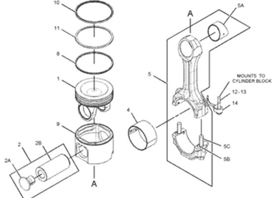Tragender Anschl. Rod 1280391 128-0391 -C10 345B 0.76mm