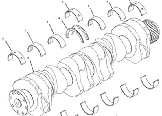 1280400 0.51mm tragender Hauptbagger Engine Parts  C13 345B 365B